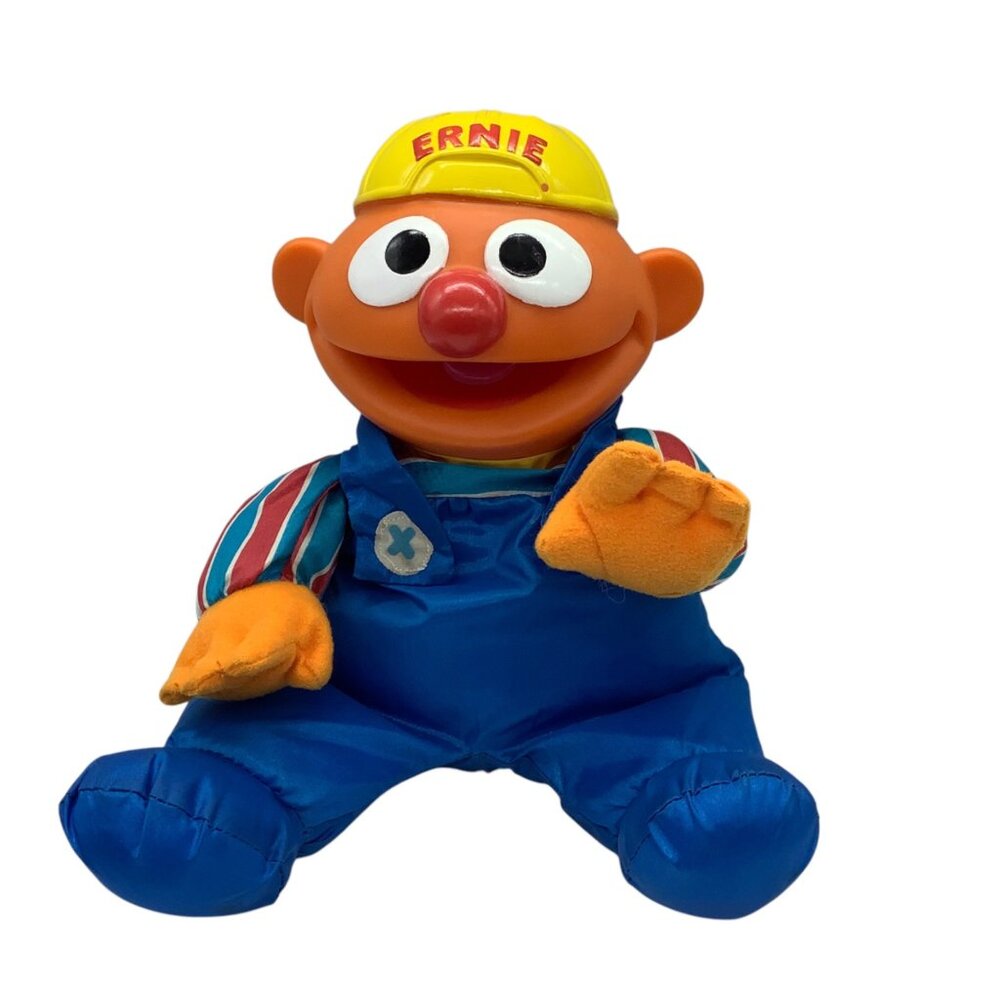 Vtg 1995 Tyco‎ Tumbling Ernie Plush Doll 12” Sesame Street Toy Jim Henson